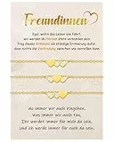 CheersLife Freundschaftsarmband für 3,Goldene Herz Armband Freundschaft,Freundschaftsarmbänder,Beste Freunde Geschenke,Armband Damen Mädchen - Weihnachten Geburtstagsgeschenk