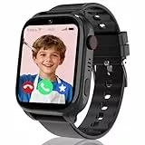 4G Smartwatch Kinder, IP68 Kinder Smartwatch mit GPS und Telefon, HD Videoanruf, SOS-Anruf, Schulmodus, Spiel, Wecker, SIM, Handy, Smart watch Wasserdicht Kinderuhr Geschenke für Mädchen Jungen, Black