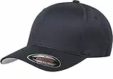 Flexfit Herren Wooly Combed Twill Fitted Baseball Cap, Dunkel Navy, S/M
