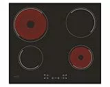 Candy Idea CH64CCB 4U2 Glaskeramik-Kochfeld, 4 Feuer, 60 cm, 10 Leistungsstufen, 6,5 kW, Zentralsteuerung, Heizanzeige, Sicherheitsschloss, Warnung bei Überhitzung und Verschütten, Schwarz
