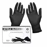 Ritter Premium Nitrilhandschuhe schwarz 100 Stück - Einweghandschuhe latexfrei - Einmalhandschuhe nitril puderfrei - Black Nitrile Gloves - Größe XL