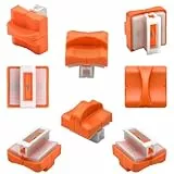 Meafeng 8 Stück Papierschneider Ersatzklingen, Schneidemaschine Papier Cutter Ersatzklingen mit Sicherheitssicherung Design für A4, A5Papierschneider, Orange