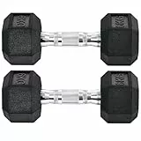 HOMCOM Hexagon Hanteln, 2er Set Hanteln mit gerändeltem Griff, Kurzhantelset aus Gusseisen, 2 x 6 kg, Kurzhanteln für Männer Frauen, Zuhause, Fitnessstudio, Krafttraining