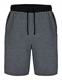 Ladeheid Herren Schlafanzughose kurz Herren Kurz Hose mit Taschen Shorts LA40-253 (Dunkelmelange-Schwarz, M)