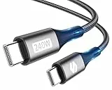 Silkland USB C auf USB C Kabel 2M, 240W 48V 5A USB-C Kabel PD 3.1 QC4.0, Schnellladekabel USB-C 140W 100W für iPhone16/15, MacBook Pro/Air, Laptops, iPad Pro/Air, Samsung S24 Ultra S23, Pixel