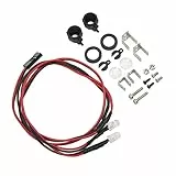 Fdit LED-RC-Scheinwerfer, Weiße Beleuchtung, Schwarz, Geringer Stromverbrauch, RC-Car-Scheinwerfer für 1/24 für 1/12 (Runde Lampe)