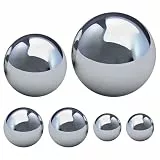 DOITOOL 6 Stück Edelstahl Gartenball mit Spiegelpolierten Kugeln LED Leuchtkugel Outdoor Leichte und Robuste Deko Kugeln für Garten und Terrasse