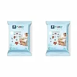 STAEDTLER lufttrocknende Modelliermasse FIMO air light, extra leicht, weiß, sofort gebrauchsfähig, kein Brennvorgang notwendig, 350g, angenehme Haptik, klebt nicht, 8130-0 (Packung mit 2)