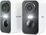 ieGeek 2K/3MP Überwachungskamera Aussen Akku，WLAN Kabellose Überwachungskamera außen/innen mit farbige Nachtsicht，PIR-Bewegungserkennung，Cloud/Memory Card，IP65，2-Wege Audio，2,4 GHz