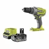 RYOBI 18 V ONE+ Akku-Schlagbohrschrauber Set R18PD3-140A, inkl. 1 x 18 V 4Ah Akku, Ladegerät, Bitset, Werkzeugtasche