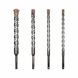 CAVATINY 4tlg SDS Plus Bohrer Set - SDS Hammerbohrer für beton, ziegel, zement, stein mit 4 Schneiden - inkl. Größen 14,16,20,25mm - SDS Plus-Schaft passend für Bohrhammer
