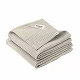 Bibs Muslin Cloth Mulltücher 2-Pack, weiches Spielzeug zur Beruhigung, Babynuckel, Schmusetuch. 100% Bio-Baumwolle, 70x70 cm, Sand