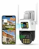 VSTARCAM 3MP+3MP Überwachungskamera Aussen, 2K Dual Kamera Überwachung Aussen, 360° Schwenken & Neigen, Individueller Alarm-Sound, 2.4GHz WLAN, PIR Bewegungsmelder, Farb-Nachtsicht, 2-Wege-Audio 02
