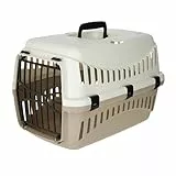 Kerbl Pet Transportbox Expedion, Creme/Taupe, 45x30x30 cm, Hundebox, Katzenbox, Hundetransport, Kunststoff, kleine Hunde, Katzen