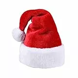 HOOTNEE Plüsch-weihnachtsmannmütze Verdickter Hut Weihnachtshut Für Erwachsene Und Kinder Festliches Accessoire Für Weihnachtsparty