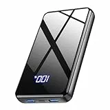 Powerbank, 26800mAh Tragbares Ladegerät 22.5W, Powerbank Schnellladung mit USB C Eingang & Ausgang, PD 3.0 QC 4.0, Handy Akku Pack Kompatibel mit iPhone, Samsung Galaxy, iPad - Schwarz