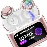 ZYHKON Bluetooth Kopfhörer, 48H Spielzeit Mini Kopfhörer mit HiFi Sound, Wireless Ohrhörer für Seitenschläfer Rosa