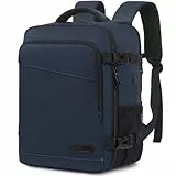 Yankony Handgepäck Rucksack 45x36x20 für Easyjet Reiserucksack für Flugzeug 15.6 Zoll Laptopfach Wasserdicht & Diebstahlsicher Schulrucksack für Herren Damen, Dunkelblau