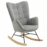 MEUBLE COSY Schaukelstuhl Relaxstuhl Schaukelsessel Sessel Stuhl Wohnzimmersessel Relax Lounge mit gepolsterter Sitzfläche, 68x87x98cm
