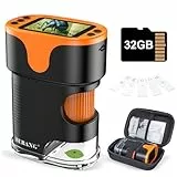Digitales Mikroskop für Kinder 6-12 Jahre: 5,1cm 4K Bildschirm USB Tragbare Lupe mit Akku – Handy Wissenschaftliches Spielzeug Geschenk für Jungen Mädchen zu Weihnachten mit 32G Karte & Eva-Koffer