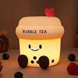 YuanDian Bubble Tea Nachtlicht, deko Zimmer mit Süßes Silikon Boba Tee Lampe mit Touch Control, dimmbar und 30 Minuten Timer, Geschenk für Boba Tee Liebhaber Jugendliche und Kinder