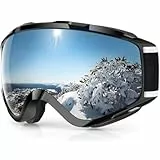 Findway Skibrille, Snowboard Brille für Brillenträger Herren Damen Erwachsene Jugendliche OTG UV-Schutz Kompatibler Helm Anti Fog Skibrillen Sphärisch Verspiegelt