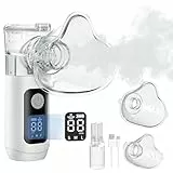 Dyzena Inhalationsgerät Tragbar Set Ultra Leise Inhalator,Inhaliergeräte für Erwachsene & Kinder,Einstellbarer Vernebler Inhaliergerät für Zuhause und Reisen mit Selbstreinigungsfunktion