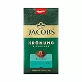 Jacobs Filterkaffee Krönung Balance, mittlere Röstung, Kaffee gemahlen, geröstet in Deutschland, ideal für Filterkaffeemaschine & French Press, Intensität 5/10, 500 g