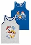 Paw Patrol Unterhemd für Jungen - Kinder Tank Top Hemdchen Unterwäsche Blau/Grau (2er Pack) (DE/NL/SE/PL, Numerisch, 110, 116, Regular, Blau/Grau)