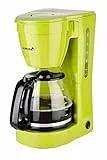 Korona 10118 Kaffeemaschine in Grün - Filter Kaffeeautomat für 12 Tassen Kaffee mit einer Kanne aus Glas