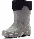 Ladeheid Kinder Mädchen Jungen federleichte Eva Thermo Gummistiefel gefüttert LA-861/2 (Grau/Schwarz, 30/31 EU)