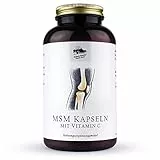 KRÄUTERHANDEL SANKT ANTON - 300 MSM Kapseln - 1400 mg MSM Tagesdosis - Hochdosiert - Vitamin C - Deutsche Premium Qualität