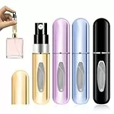 CNMTCCO Parfümzerstäuber, 4 Stück Parfüm Abfüller, Parfum Zerstäuber für Unterwegs, Klein und Tragbar, Geeignet für Flugreisen, Handtaschen, Reisen (5ml)