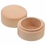 Holibanna Runde Holzschatulle Für Ringe Und Schmuck Mini Holzaufbewahrungsbox Für Hochzeiten Und Holzbox Mit Feiner Verarbeitung