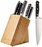 Amazon Basics Premium Messerblock, 9 Stück, Schwarz