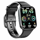 Smartwatch für Damen Herren, Fitnessuhr mit 1,69' Touchscreen Smart Watch Uhr, Fitness Tracker, Pulsuhr Herzfrequenz Schlafmonitor Schrittzähler Kalorien, IP68 Wasserdicht Sportuhr für iOS Android