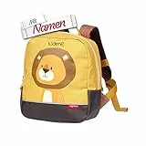 Sigikid Mini Kindergartenrucksack mit Namen personalisiert (bestickt), Kinderrucksack, Kinder Rucksack für Kindergarten Kita, Kleinkind Tasche, Kindergartentasche (Löwe)