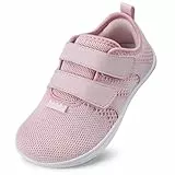IceUnicorn Barfussschuhe Kinder Breite Barfuß Hausschuhe Jungen Mädchen Minimalistische Hallenschuhe Kinderschuhe Atmungsaktiv Leicht Fitnessschuhe(Rosa, 26EU Weit)