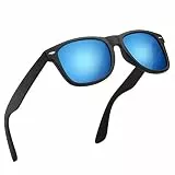 wearPro Sonnenbrille-Herren-Damen-Polarisiert-Rechteckig-Sonnenbrillen Unisex Retro Klassische Vintage Polarisierte Brille UV400 Schutz Classic Sunglasses Eckig für Fahren-blan