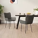 YuuSsea Esszimmerstühle 2er Set, Modern Dunkelgrau Samt gepolstert, Bequeme Stühle für Küche, Esszimmer
