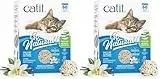 Catit Go Natural, Klumpendes Katzenstreu aus Erbsenhülsen, Vanilleduft, 6,4kg (Packung mit 2)