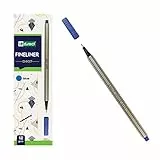 D.RECT Fineliner Set Blau 12 Stück - Feinschreiber mit 0,4 mm Spitze für Täglicher Schreib- und Schulbedarf