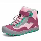 Mishansha Kinder Wanderschuhe Outdoor Mädchen Trekkingschuhe Leicht rutschfeste Wanderstiefel für Junge Bequeme Outdoorschuhe Sportschuhe Komfortabel Trekkingstiefel Violet 30 EU