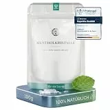 LoWell® Mentholkristalle 100g aus 100% reiner Minze – intensive Sauna Kristalle für einen frischen Menthol-Duft – Sauna-Aufgussmittel in wiederverschließbarem Beutel für Sauna & Wellness