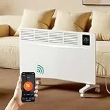 EMKE Smart Elektroheizung Energiesparend 2000W, Konvektor-Heizung Elektrisch mit WLAN & App-Steuerung, Elektroheizkörper Energiesparend Standgerät oder Wandmontage Weiß