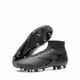 DREAM PAIRS Fußballschuhe Herren Top Professionelle Trainingsschuhe Professionelle Stollen Spikes Cleats Schnürsenkel Football Schuhe,Size 44,Schwarz,SDSC2407M
