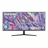 Samsung ViewFinity S50C Monitor S34C500GAU, 34 Zoll, VA-Panel, Ultra WQHD Auflösung, Eco Saving Plus, AMD Freesync, HDR10, 5 ms Reaktionszeit, Bildwiederholrate 100 Hz, Schwarz