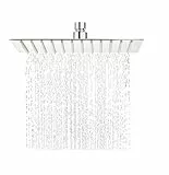 SIMSA-Expert Regendusche Einbauduschköpfe Edelstahl Duschkopf Regenbrause Brausekopf aus Edelstahl mit Anti-Kalk-Düsen poliert Spiegeleffekt hochglänzend (25 cm (quadrat))