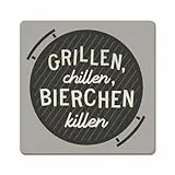 Grafik Werkstatt lustiger Untersetzer aus Kork | Grillen, Bunt