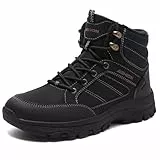Littleplum Wanderschuhe Herren Trekkingschuhe Leicht Outdoorschuhe Wanderstiefel Herren Stiefel Winterstiefel, CX-Schwarz, 42 EU